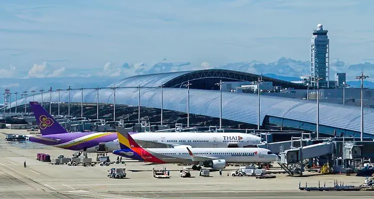 El aeropuerto internacional de Kansai en Osaka