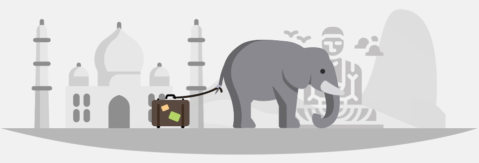 an elephant goes travel