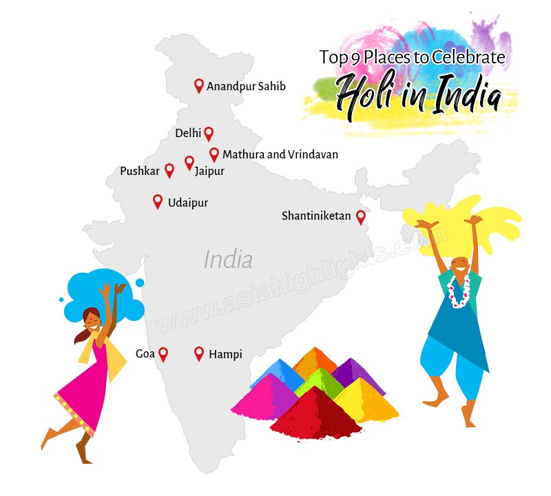 in which state is holi celebrated